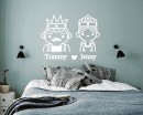King and Queen Customized Name Vinyl Decal